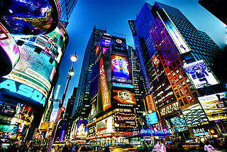 Times Square. One of the highest rental districts in the US. Photo by Francisco Diez from New Jersey, USA