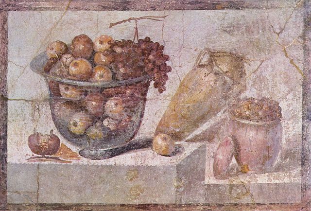 Still live by Pompeian painter around 70 AD.